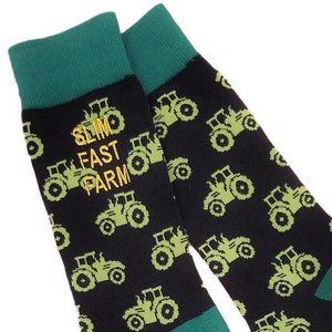 Men&#39;s Novelty Socks, Embroidered Socks, Tractor Socks, Christmas Gift
