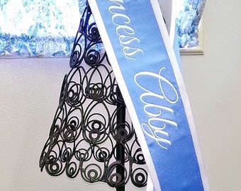 Personalized Sash, Pageant Sash, Princess Sash, Queen Sash, Embroidered Sash