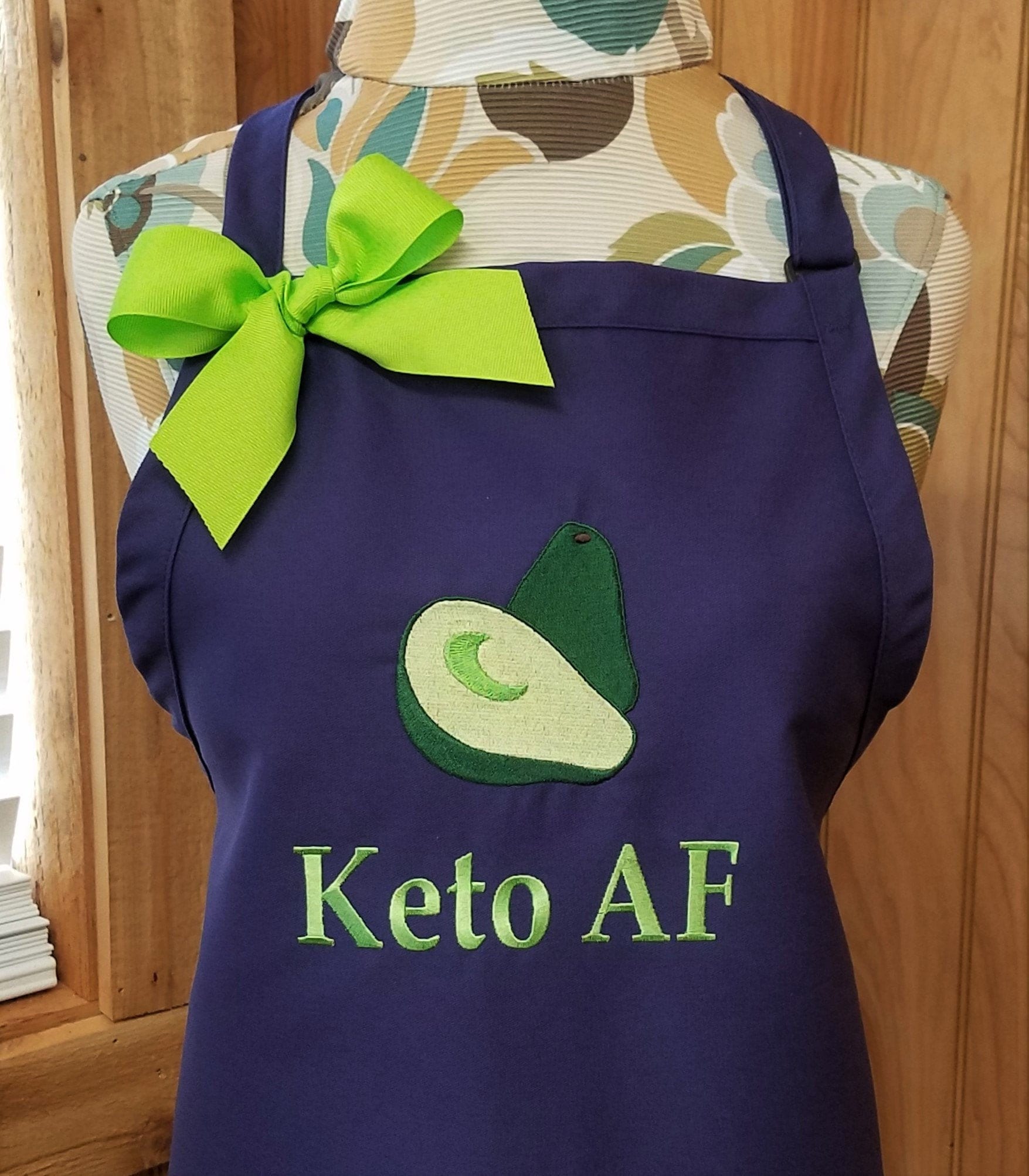 Keto Friendly Embroidered Apron