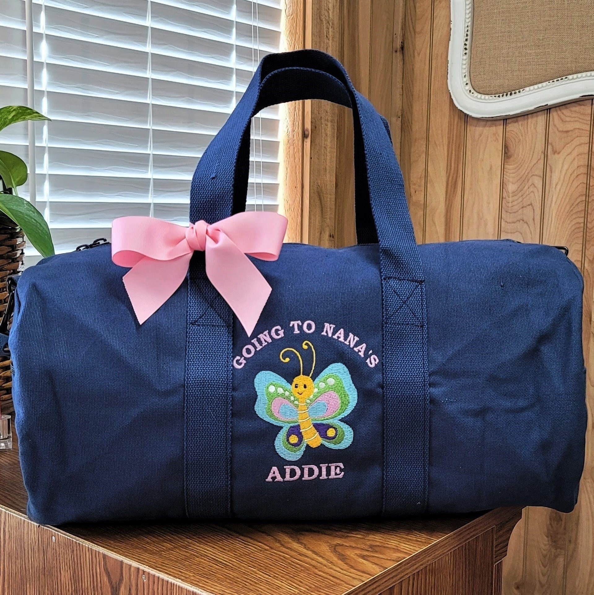 Personalized Kids Duffle Bag: Embroidered Overnight Travel Bag