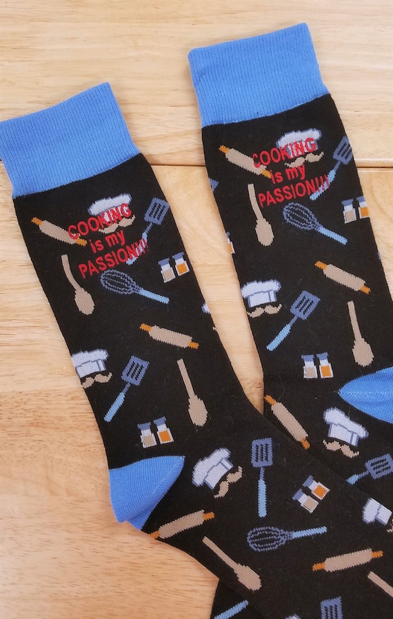 Personalized Chef Socks Mens Novelty Socks Monogrammed Etsy