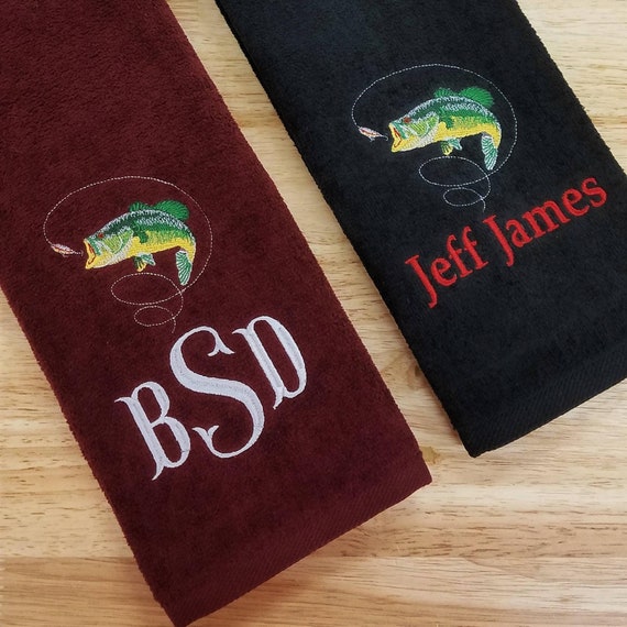 Fishing Towel Personalized Fishing Towel Sports Towel Grommet Sports Towel Etsy