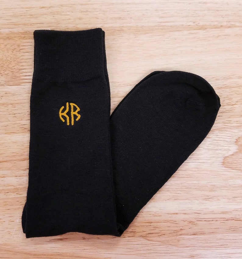 Men Socks, Personalized Socks, Monogrammed Socks, Mens Dress Socks image 3