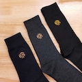 Personalized Monogrammed Men's Dress Socks: Groomsmen Gift