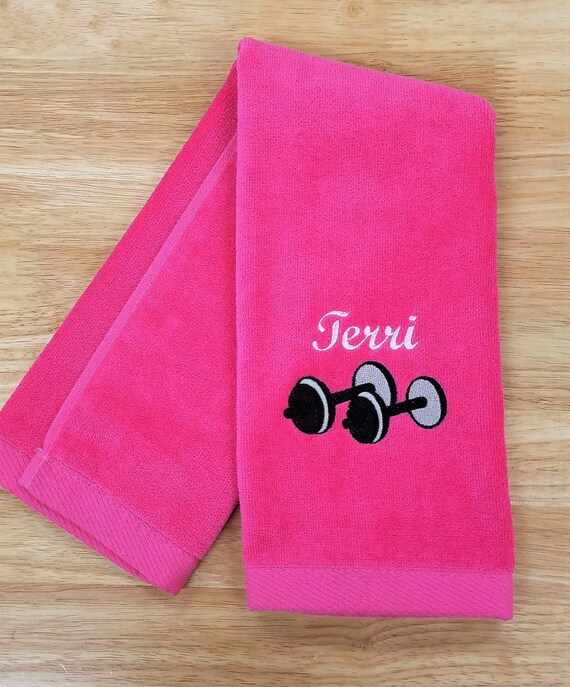 Sport Towel Personalized Gym Exercise Towel Embroidered Etsy