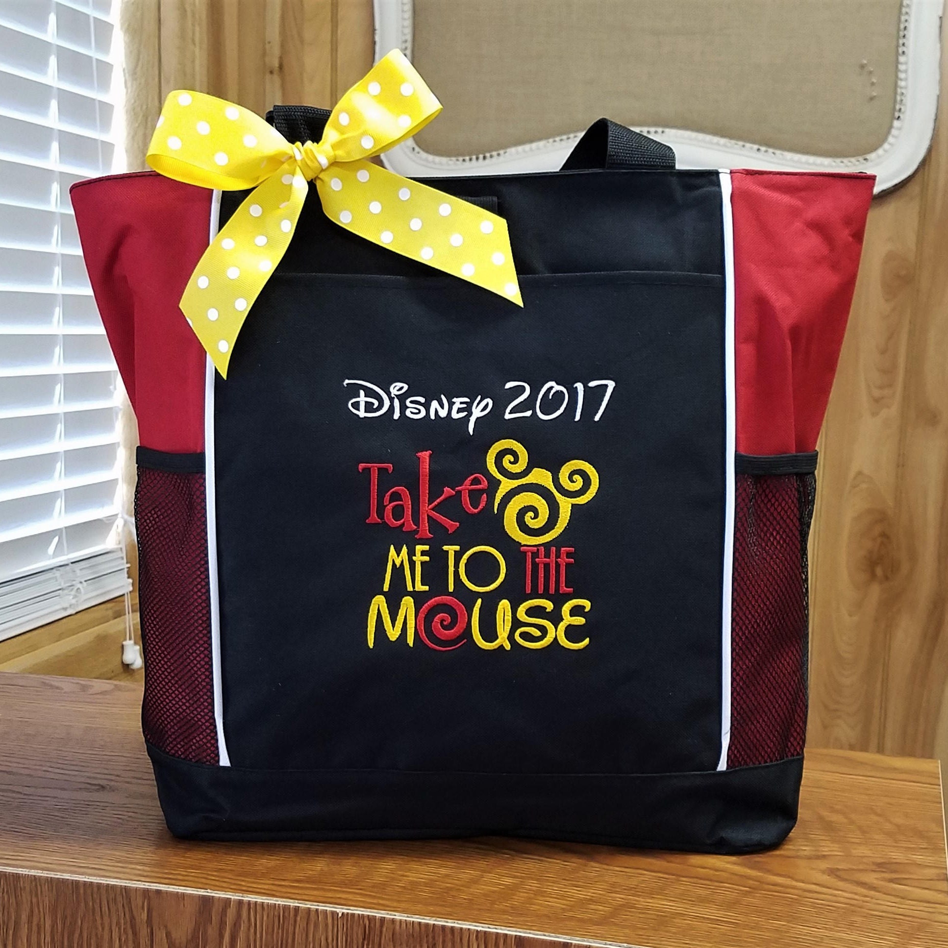 Disney Inspired Tote Bag Disney Vacation Monogrammed Tote Etsy