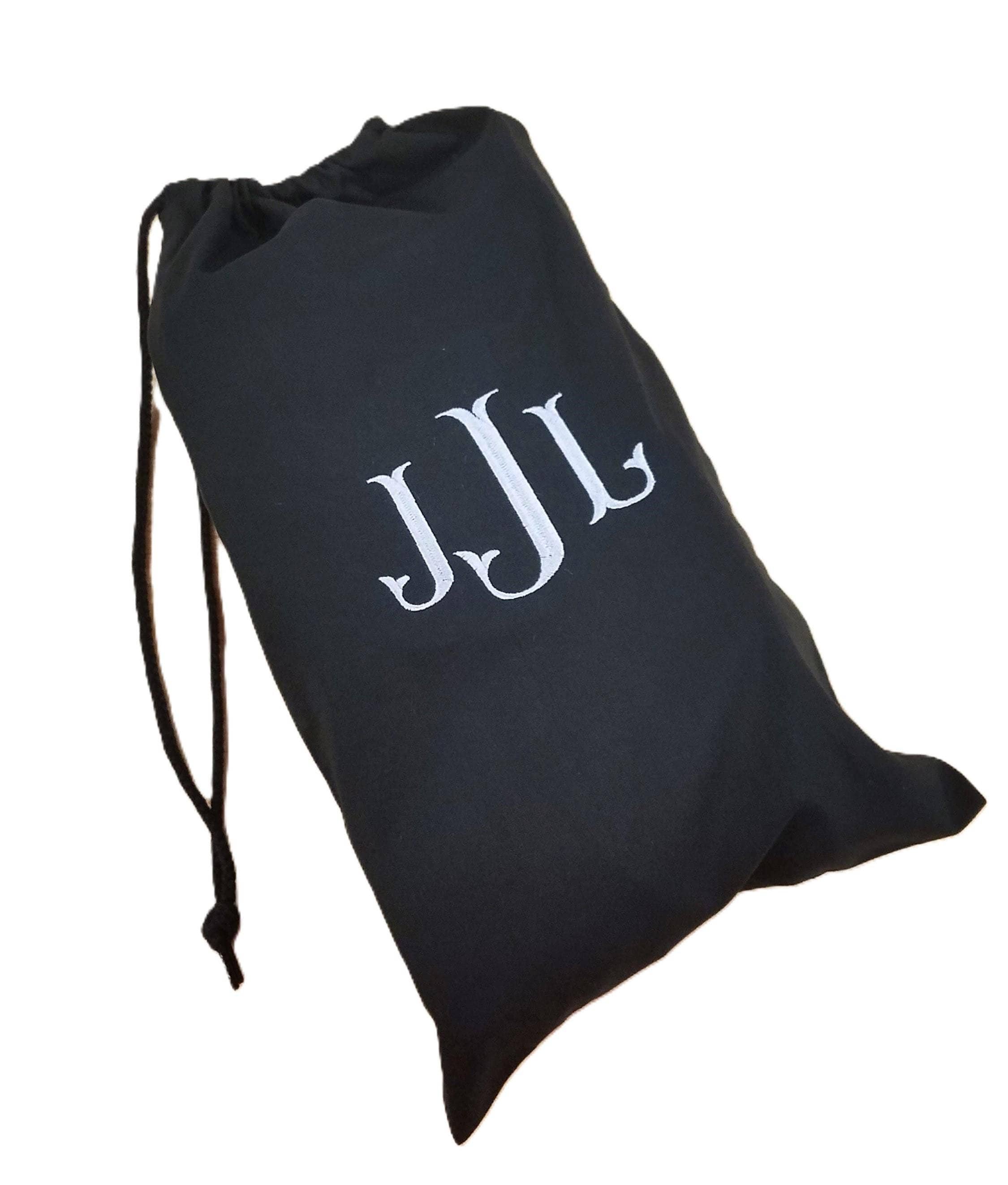 Personalized Embroidered Shoe Bag: Drawstring Travel Bag