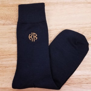 Men Socks, Personalized Socks, Monogrammed Socks, Mens Dress Socks image 2