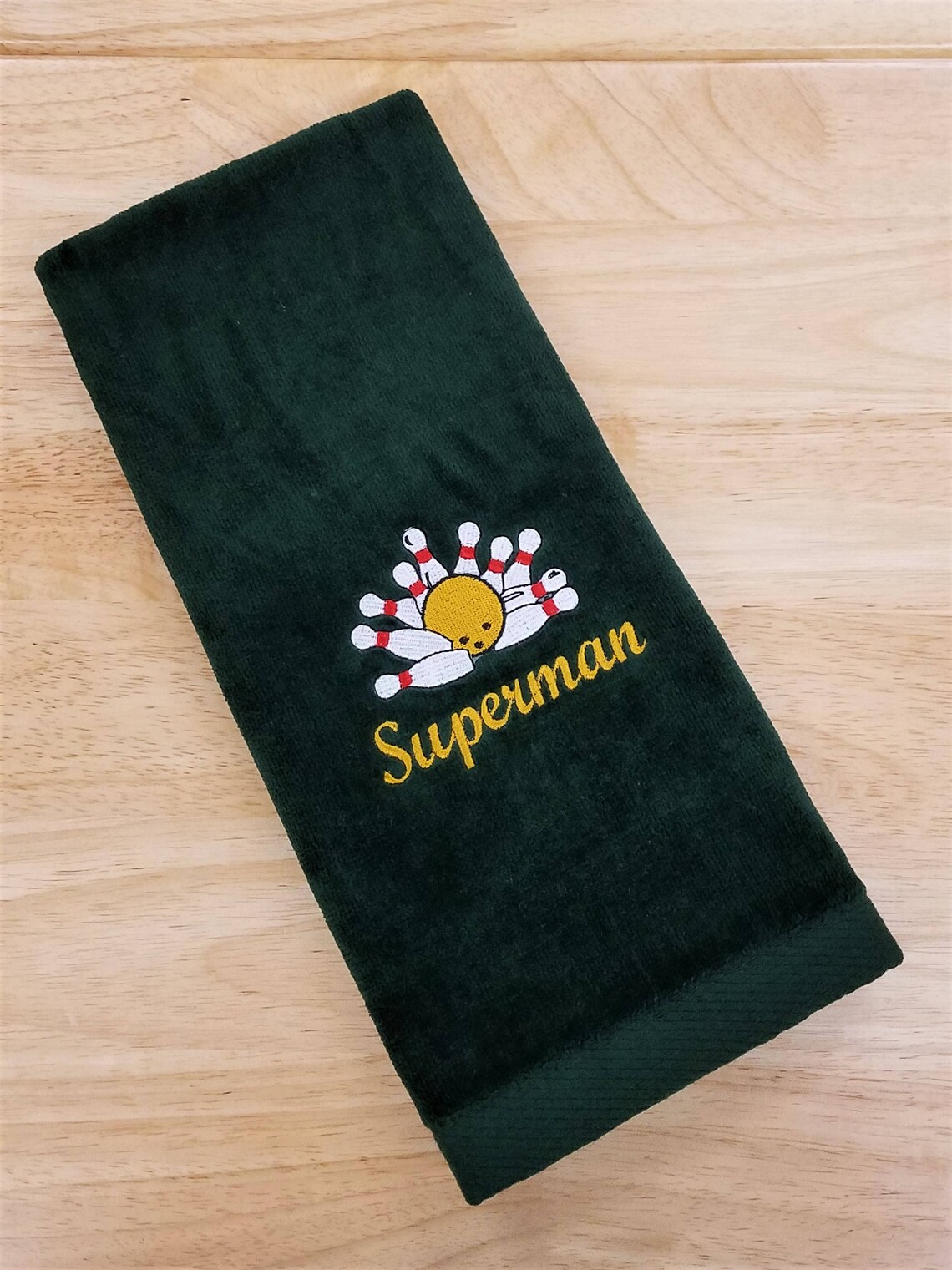 Bowling Towel Personalized Sports Towel Monogrammed Bowling Etsy