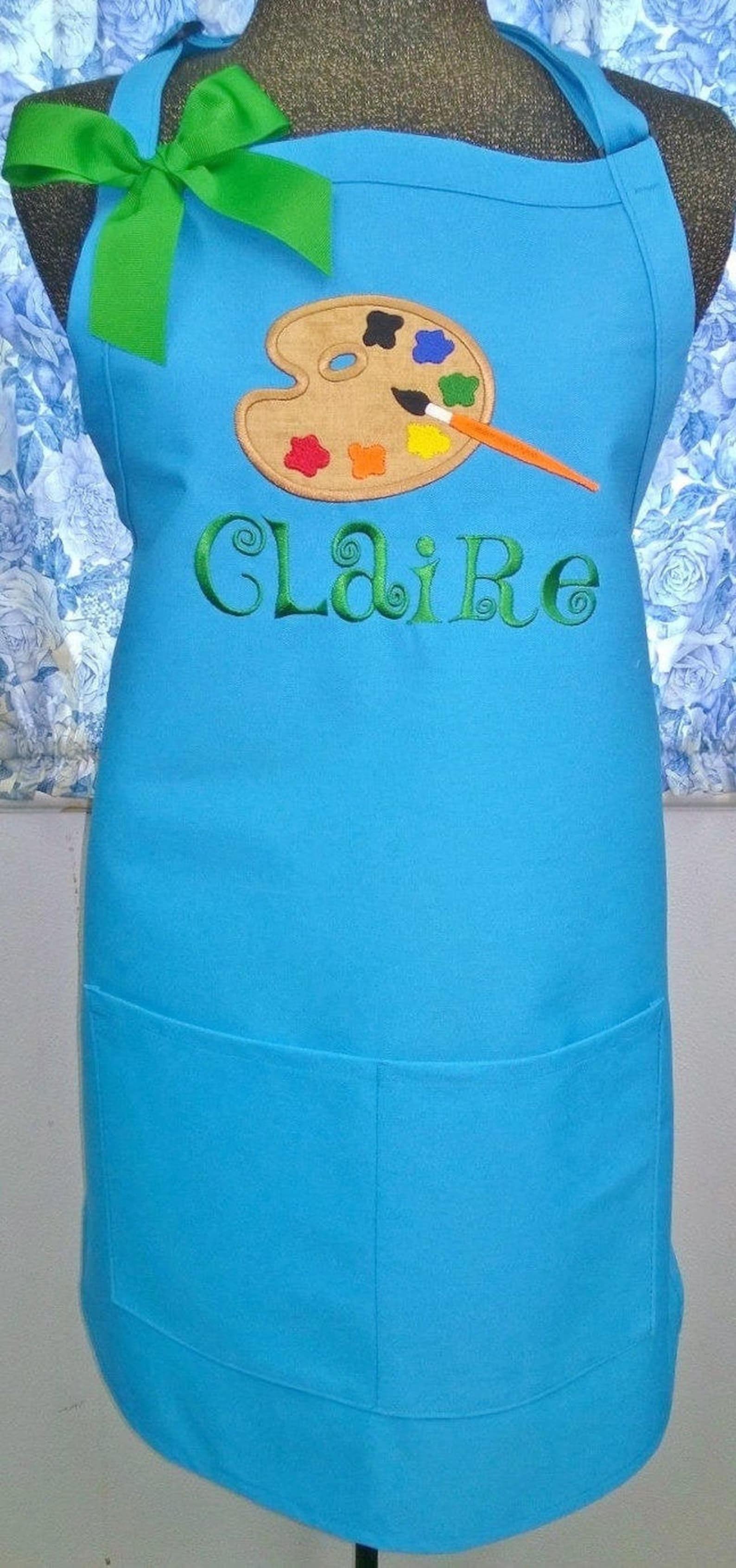 Personalized Apron Art Apron Teacher Apron Monogrammed Etsy