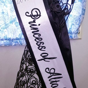 Pageant Sash, Personalized Sash, Monogrammed Sash, Birthday Sash image 4