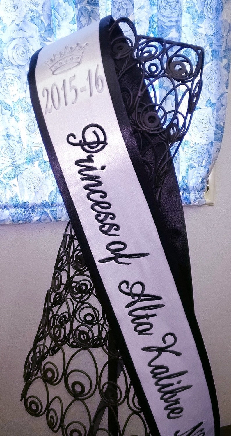 Pageant Sash, Personalized Sash, Monogrammed Sash, Birthday Sash image 4