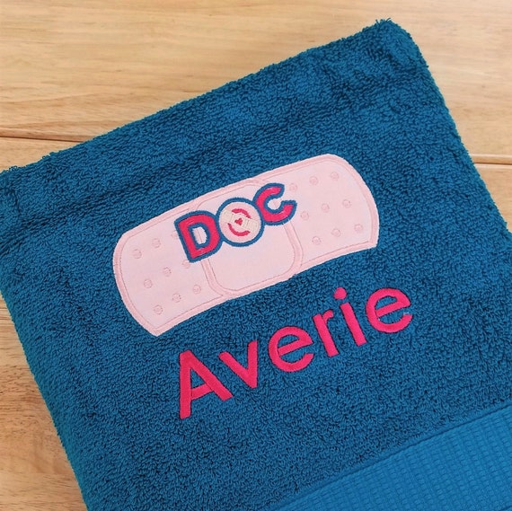 Personalized Bath Towel Doc Mcstuffins Inspired Kids Beach Etsy