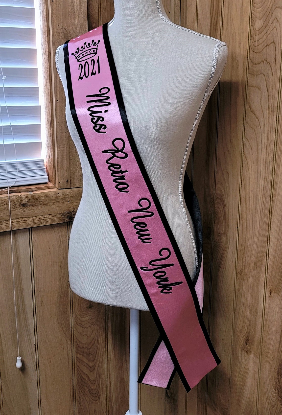 Embroidered Pageant Sash: Custom Satin Event Sash - Etsy