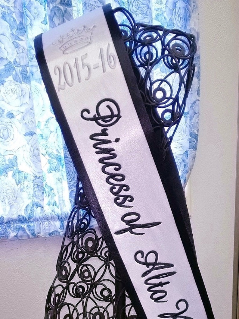 Pageant Sash, Personalized Sash, Monogrammed Sash, Birthday Sash image 1