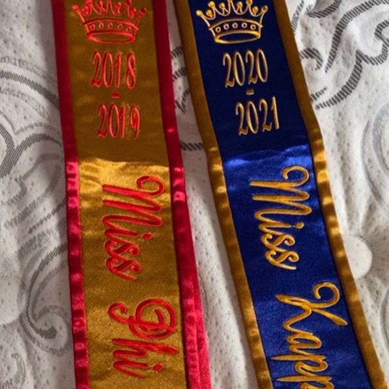 Personalized Pageant Sash Festival Sash Monogrammed Sash Etsy