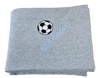 Embroidered Fleece Blanket: Personalized Sports Throw