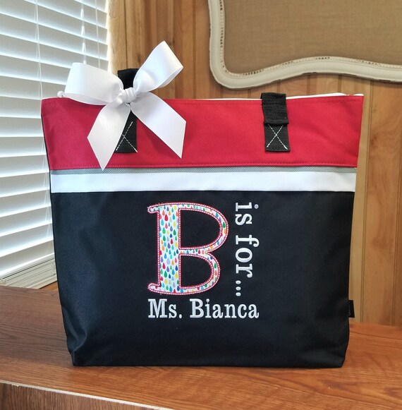Teacher Tote Bag Personalized Teacher Tote Monogrammed - Etsy