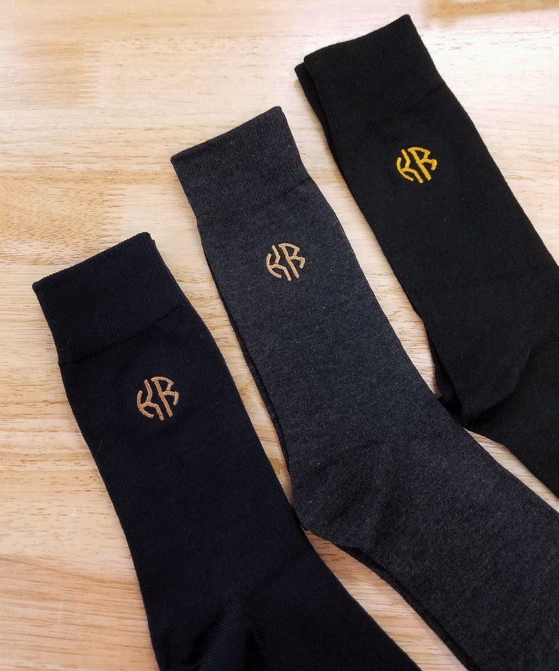 Men Socks, Personalized Socks, Monogrammed Socks, Mens Dress Socks image 5