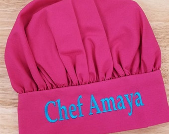 Chef Hat, Personalized Chef Hat, Monogrammed Chef Hat, Adult or Child