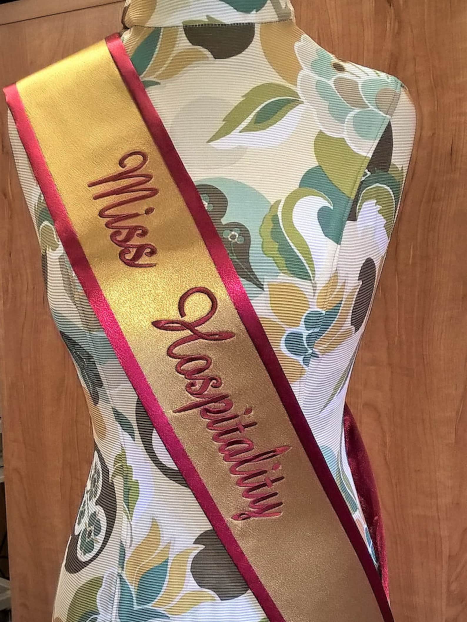 Personalized Pageant Sash Festival Sash Monogrammed Sash | Etsy