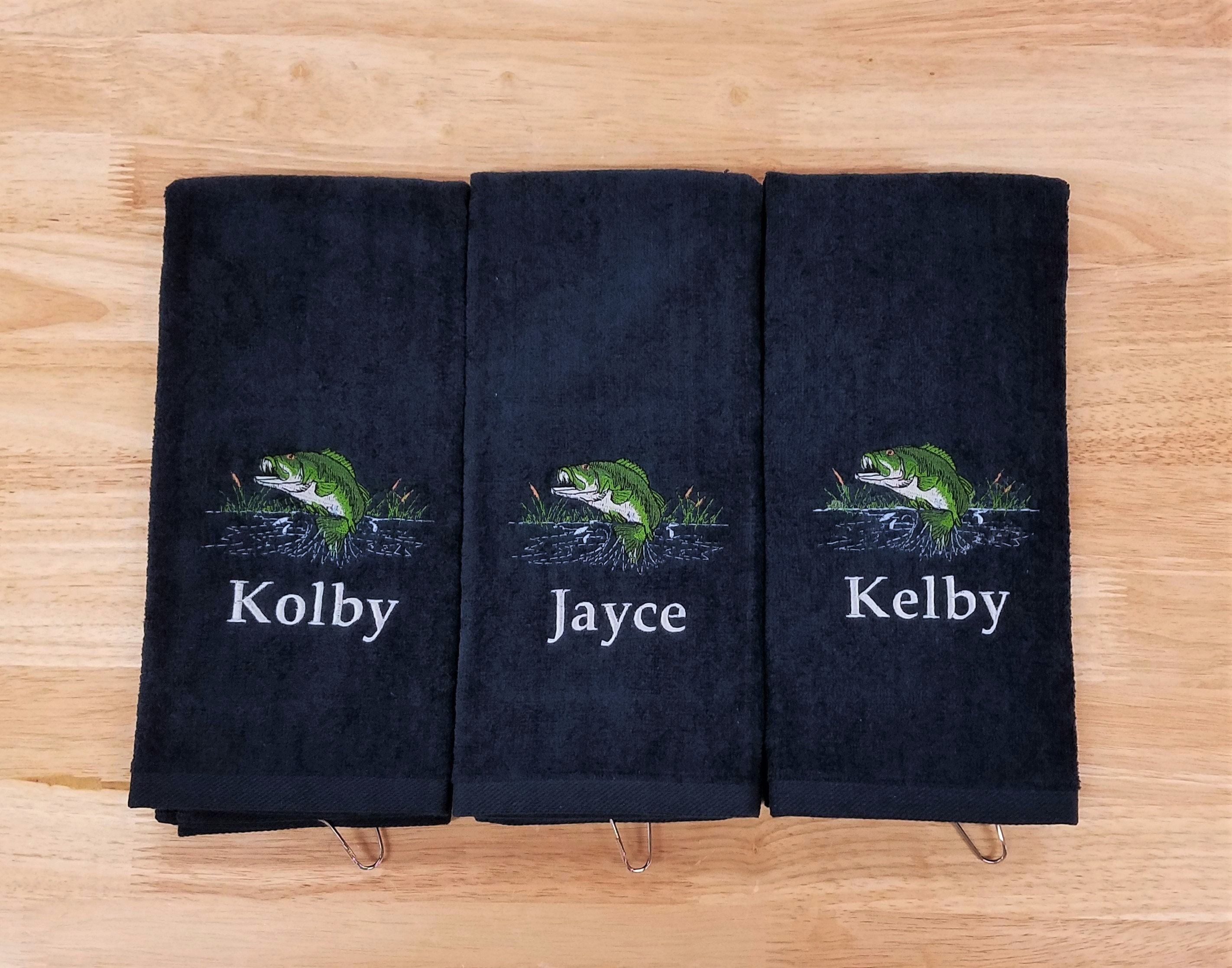 Personalized Fishing Towel, Sports Towel, Fish Towel, Monogrammed Gift 