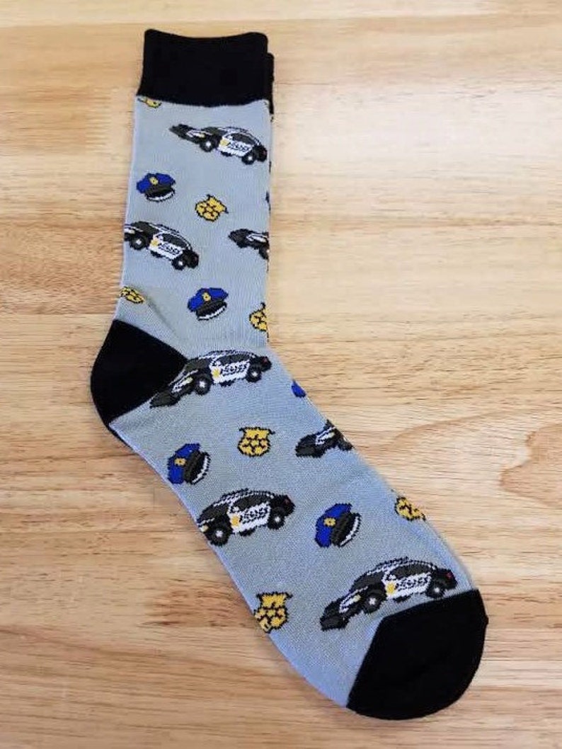 Personalized Men's Novelty Socks Policeman Socks Etsy