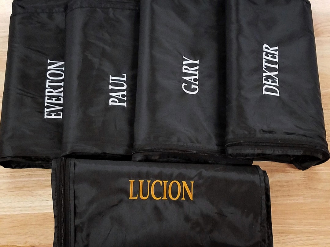 Personalized Garment Bags, Set of 5, Suit Bags, Monogrammed Garment Bag