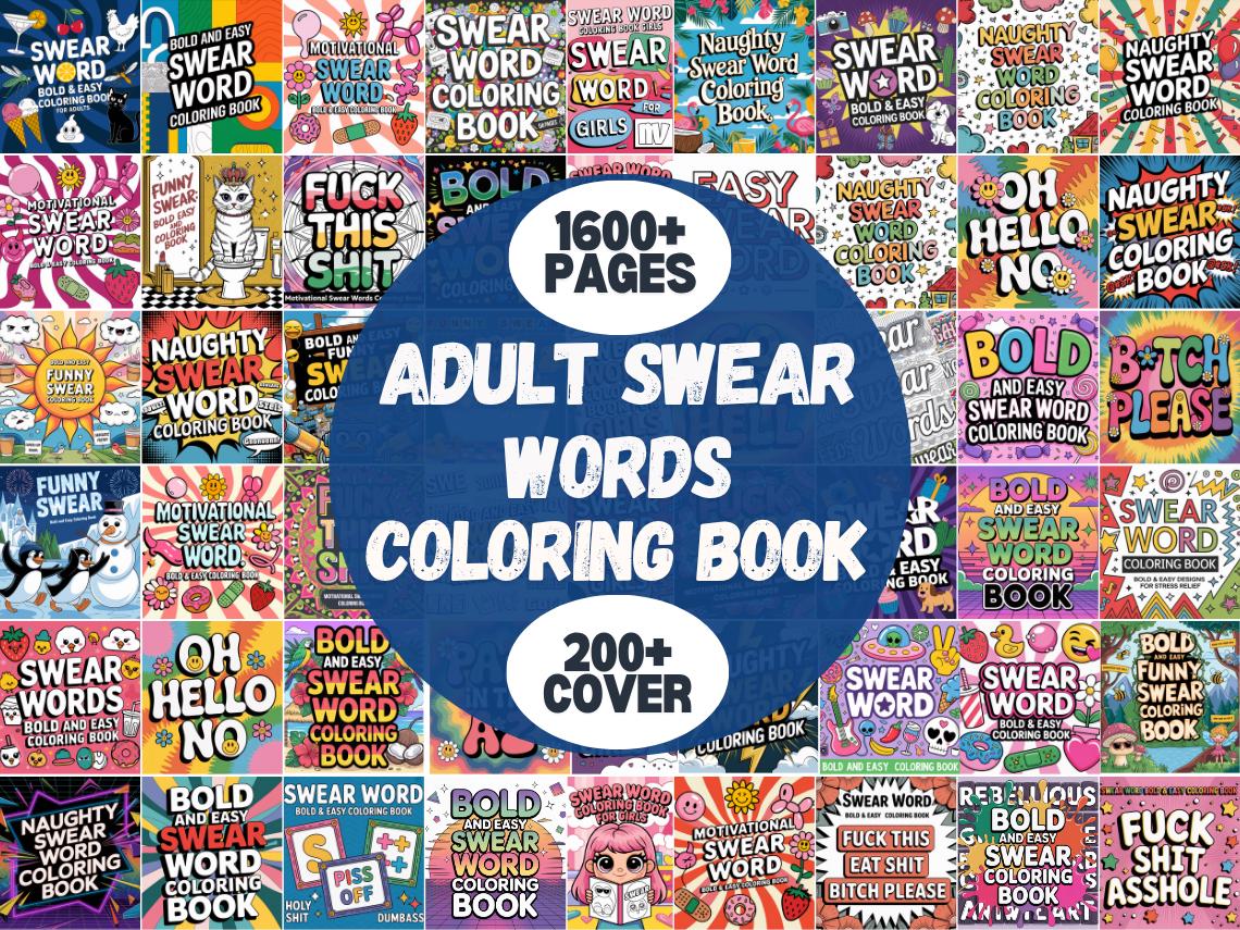 Swear Chart.pdf Adult Swear Words Coloring Book | 1600+ Pages, Stress Relief (digital ...