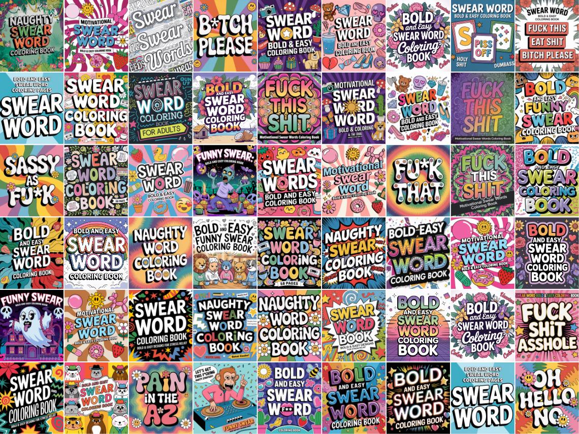 Swear Chart.pdf Adult Swear Words Coloring Book | 1600+ Pages, Stress Relief (digital ...