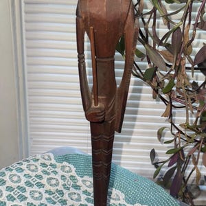 Mid Century Carved Wood Don Quixote Man of La Mancha Sculpture Statue 16.5” Rare