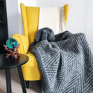 Textured Knit Blanket Pattern: Modern Hygge Home Decor (PDF Pattern)