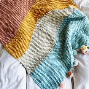 ALICE Blanket | Knitting Pattern PDF | Easy Knit Blanket Pattern | Baby blanket pattern