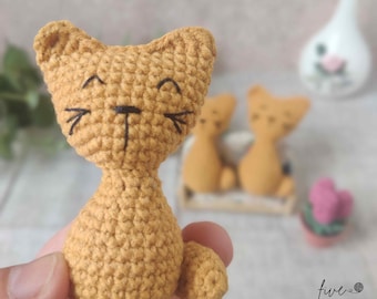 Crochet Cat Pattern: Amigurumi Kitten Keychain, Pocket Pal (Instant Download)