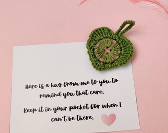 Personalised Pocket Hug Card / Crochet Heart / Thinking Of You / Special Friend Gifts / Miss you