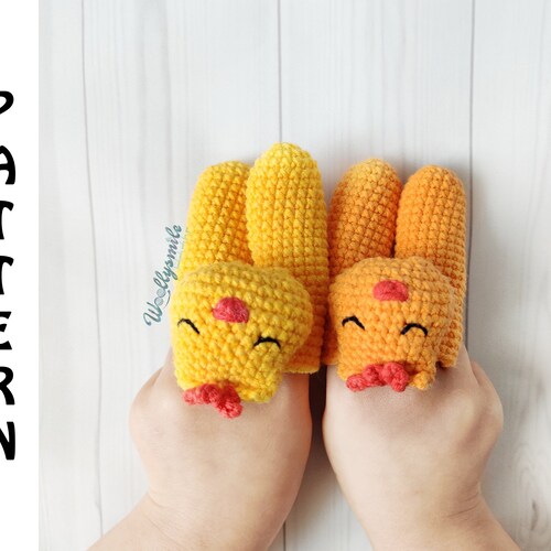 Crochet Two Finger Puppets Bunny Pattern / PDF Digital Etsy UK