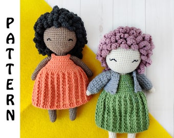 Rosa Doll Crochet Tilda Amigurumi Pattern / 19 cm Doll / PDF Digital Download