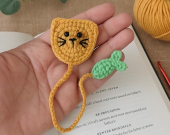Crochet Cat Bookmark Pattern: Fish Tail Charm (PDF Digital Download)