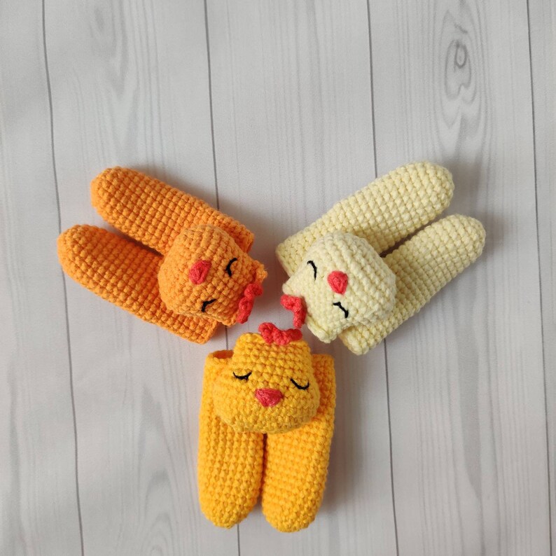 Crochet Pattern Tutorials Two Finger Puppets Chick Etsy UK