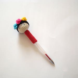 Crochet Frida Pencil Topper Pattern / PDF Digital Download image 5