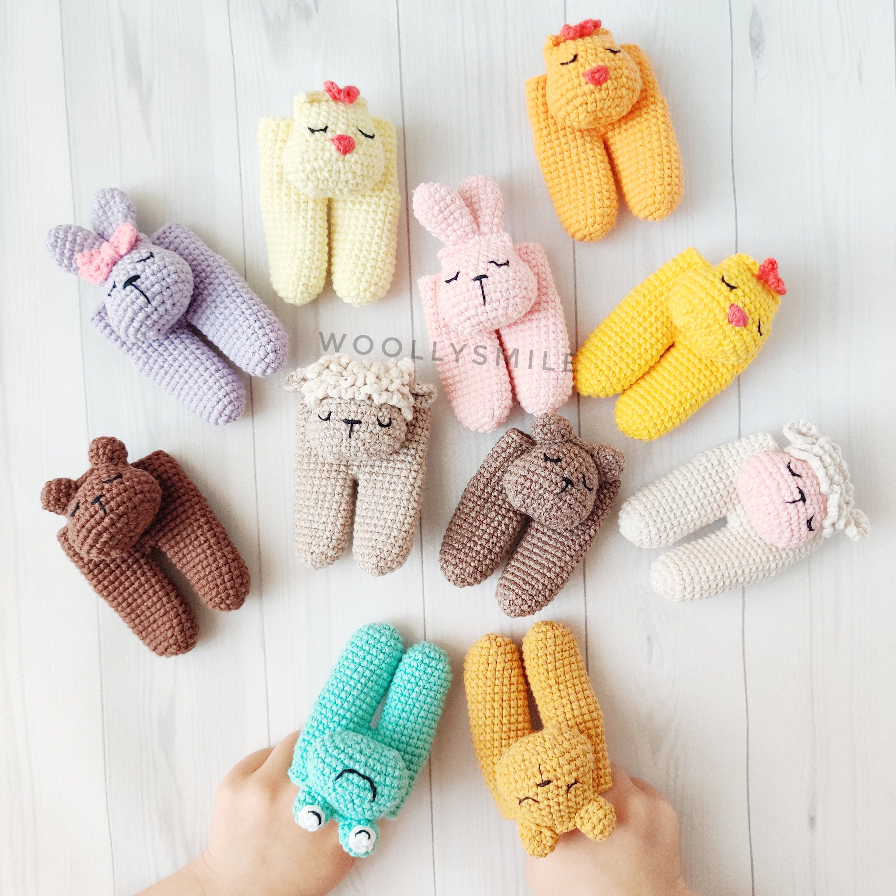 Two Finger Puppets Frog Crochet Pattern / PDF Digital Download Etsy