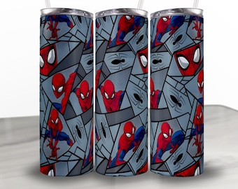 Spiderman Tumbler Wrap Instant Download - Spider man Tumbler 20 oz Wrap - Spider-man Png Digital Designs - Sublimation Tumbler