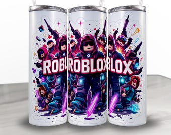 Inspired Game Roblox Tumbler Wrap 20oz Png Wrap , Cartoon Characters 20oz  Tumbler Sublimation Design, Game lover Tumbler Wrap Game Tumbler