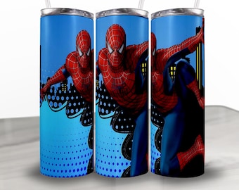Spiderman Tumbler Wrap Instant Download - Spider man Tumbler 20 oz Wrap - Spider-man Png Digital Designs - Sublimation Tumbler