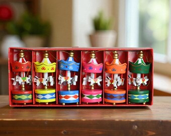 Feest gunst kerstcarrousel, kerstboomornament, carrousel xmas concept geschenken, kerstcadeau, fijne feestdagen