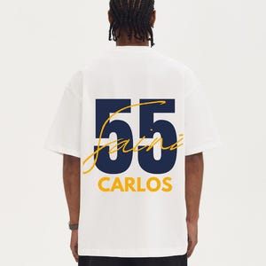 Carlos Sainz #55 F1 Tee: Combed Cotton Racing Graphic Top