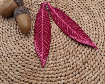 Herbstblätter Stickerei Ohrringe