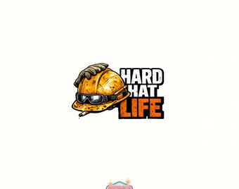 Imagem PNG de capacete de segurança, design de capacete de construção, estampa para camiseta de trabalhador, arte para download sobre estilo de vida operário.