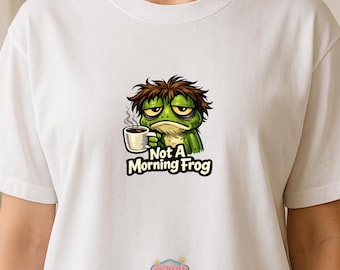Não é um sapo matinal PNG, Meme do sapo do café, Clipart engraçado da manhã, Desenho de sapo cansado, Fundo transparente