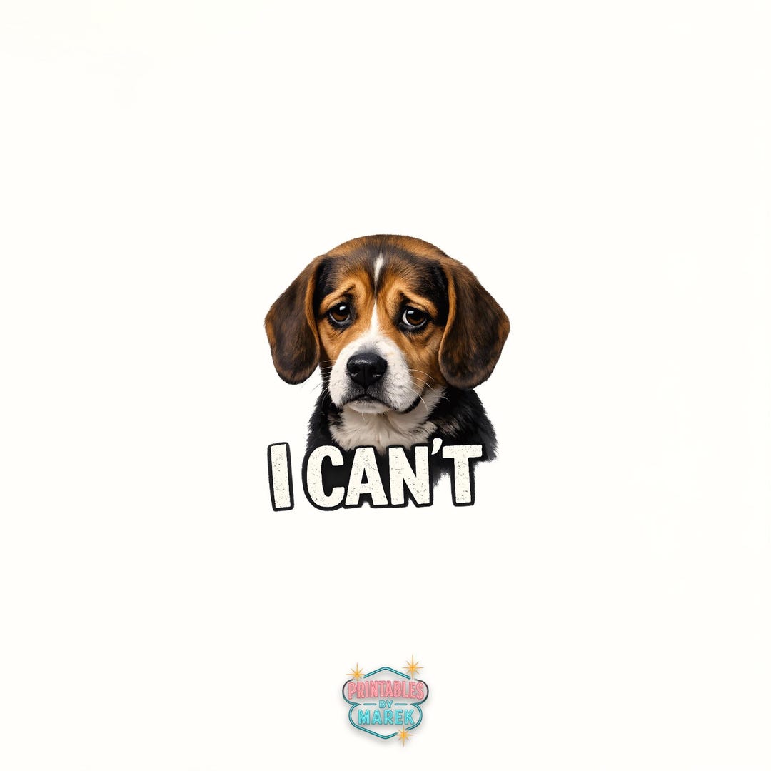 I Can’t Dog PNG Sad Dog Meme Transparent 4096x4096 Cute Puppy Clipart ...